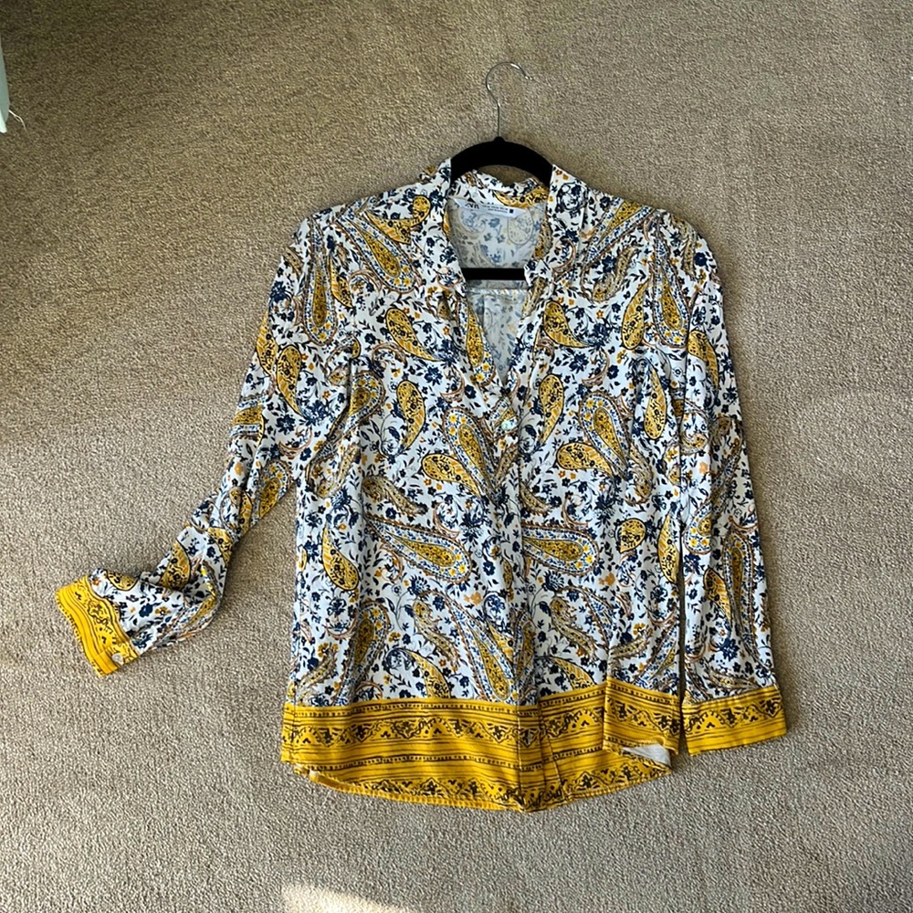 Zara paisley blouse